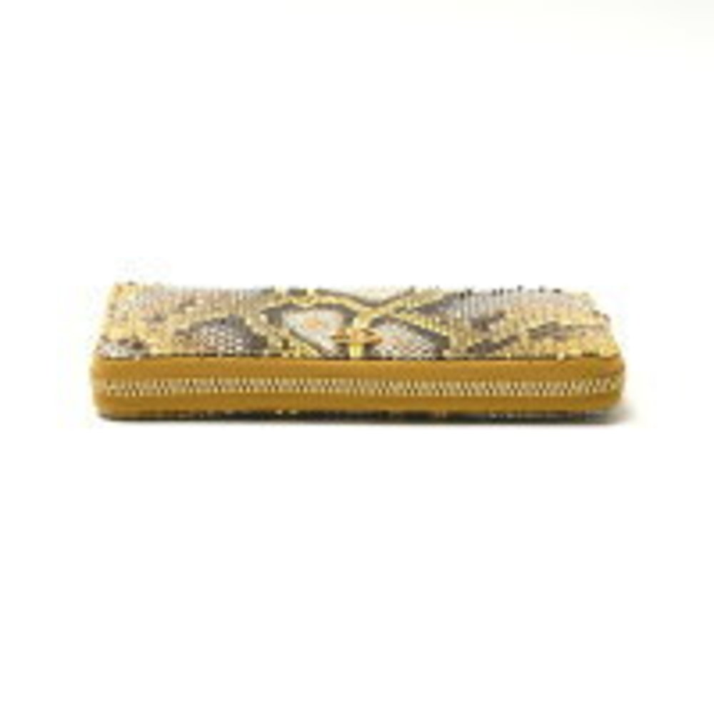 Gucci Leather Skin Snake Wallet Long Python Gg Ye… - image 5